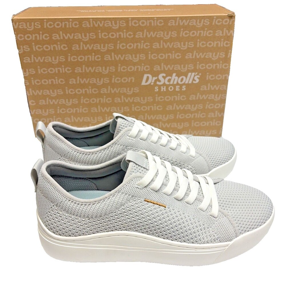 Dr. Scholls Time Off Knit Grey Size 9.5 M Womens Slip On Sneakers NIB